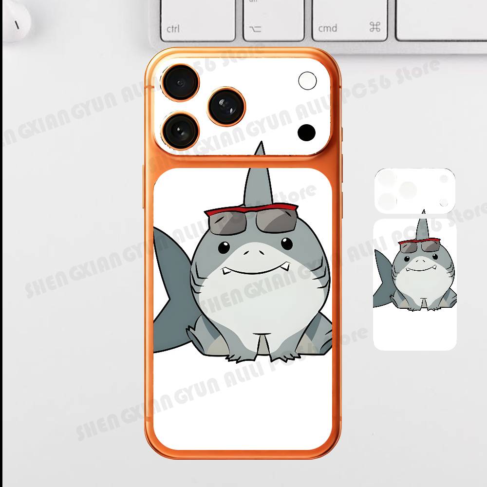 Cut Shark Plain Decal Skin For IPhone17 Pro ProMax Back Film Cover Wrap Anti-scratch Durable Sticker
