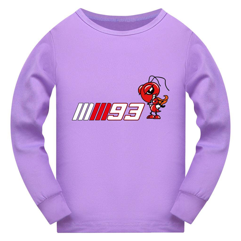 4815 Kid Boys Girls Marquez Motorcycle Long Sleeves Casual T-Shirt 110cm фиолетовый
