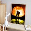 Disney Diamond Painting Couple Silhouette Under The Full Moon Romantic Theme Illustration Mosaic Handmade Hobby DIY Gift Home Decoration Embroidery