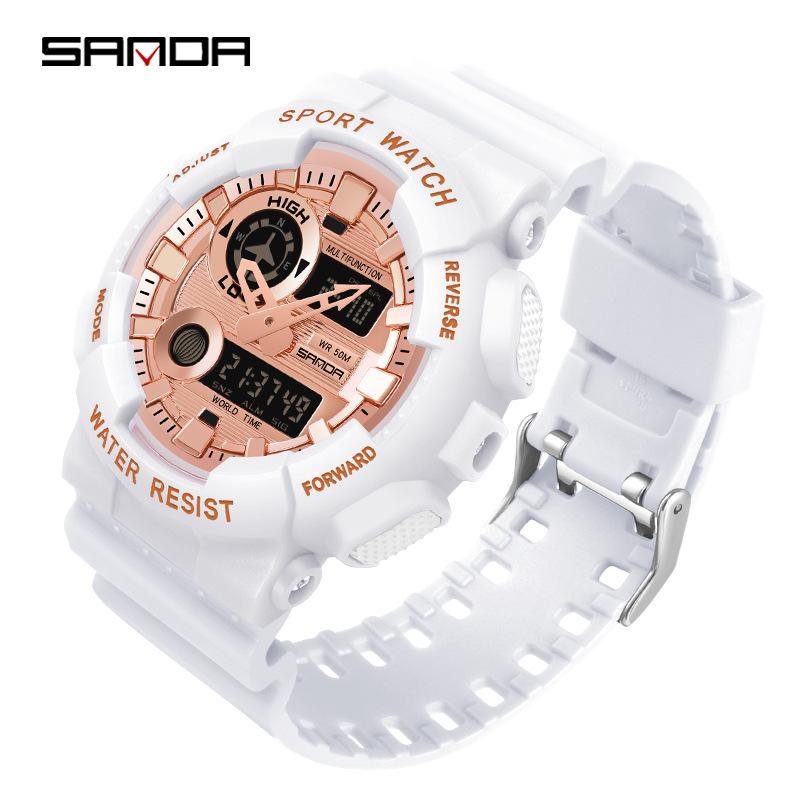 Sanda Multi-functional Waterproof Sports Watch for Men, Women & Students - Popular Electronic Watch