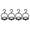 4pcs Wig Hangers Portable Black Wig Storage Racks Collapsible Wigs Hanging Display Stands