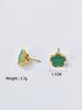 1 Piece Simple Stainless Steel Oil Drop Five Flower Ring Earrings Birthday Gift for Mom and Friends Various Occasions