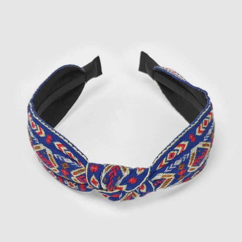 LALA Bohemian Imported Hairband - Navy