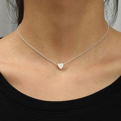 Initiale Herz Halskette Damen Schlüsselbein Kette Glänzend Anhänger Geschenk Schmuck Geschenk