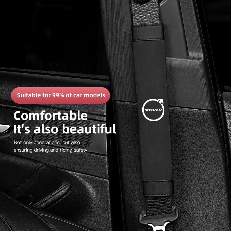 AABAN1 2Pcs Car Seat Belt Shoulder Protection Set Interior Accessories For Volvo V60 V40 XC90 S60 C30 XC60 V50 V70 S80 T6 V90 EX30 EX90