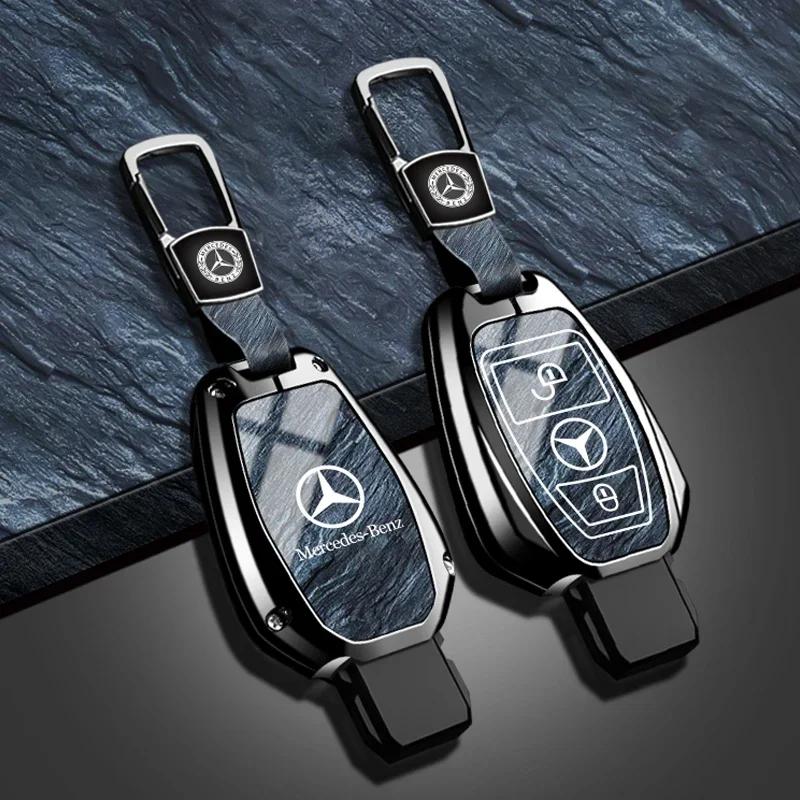 Car Sticker For Benz Zinc Alloy Car Key Protector Key Case Cover Shell For Mercedes Benz B C E Class GLS GLA GLK GLC CLA AMG W20