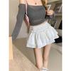 Mini Skirt Cute Sexy Balletcore Elastic High Waist Ball Gown Ruffle Patchwork Lolita Short Korean Sweet Y2K Women Clothing