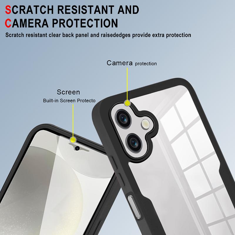 360 Full Body Double Side Screen Protector Case For Samsung Galaxy A02 A03 A04 A04S A04E A05 A05S A06 Shockproof Phone Cover