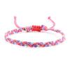 Adjustable Colorful Three-Strand Braided Waxed Thread Bracelet Set for Couples and Handmade Jewelry
