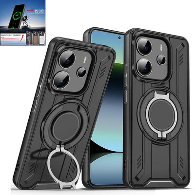 Suitable For Redmi Note 14 Pro Plus Phone Case For Redmi Note 13 Pro 4G With 360 ° Holder Car Magnetic Phone Case