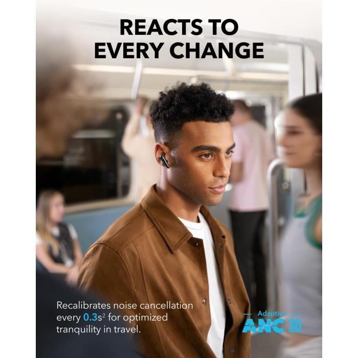 Écouteurs sans fil - Soundcore - Liberty 4 Pro - Réduction de bruit - Autonomie 40 heures - 7 capteurs