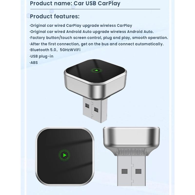 2 in 1 Wireless Android Auto Adapter Dongle Smart Mini Box Plug And Play Universal For VW Toyota Nissan Honda Ford Benz