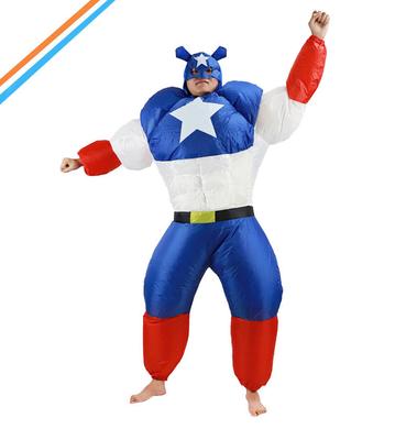Cross Border Halloween Patay+bar Stage Performance Party Campus Atmosphere Captain America Inflatable Suit
