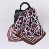 Women's Fashion Leopard Print Head Scarf 90cm Silk Scarf Temperament Scarf New Ladies Square Scarf Sun Shawl
