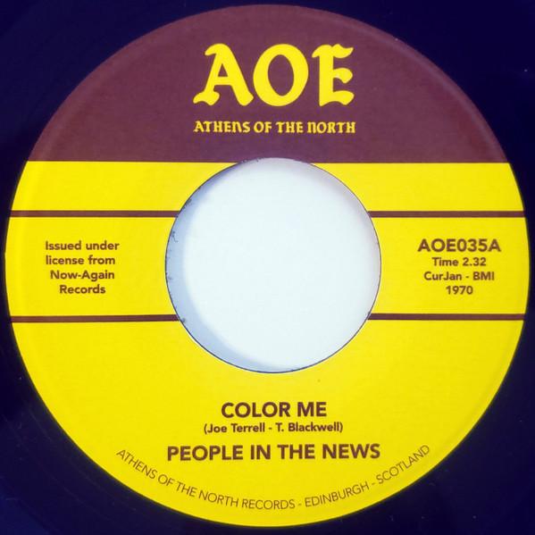 

7inch Record PEOPLE IN THE NEWS - Color Me AOE035 AOE 2019 US Soul/Funk
