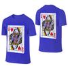 Queen Of Hearts Playing Card Short Style Reversible Tshirt Casual Vibe Korean Atmosphere Tshirt