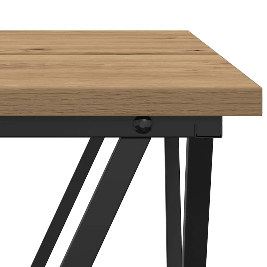 Coffee Table Set 3 Pcs Artisan Oak Engineered Wood and Steel