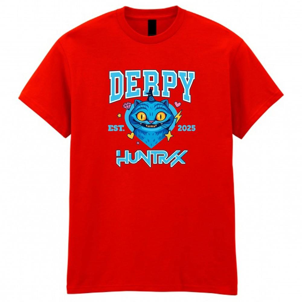 KPop Demon Huntrix Plush Derpy Cat Kids TShirt Cute Tiger Dragon Circus Tee 2XL