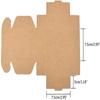 50pcs Square  Kraft  Paper  Box Strong Reusable Assemble Jewelry Candles Soaps Packaging Carton For