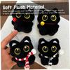 Süße Schwarze Katze Plüsch Kleine Puppe Spielzeug Anhänger Schlüsselanhänger Cartoon Weiches Tier Stoffpuppe Handtaschen Rucksack Tasche Dekoration Geschenk
