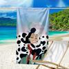 Dalmatian Paws Collar Beach Towel - Soft, Absorbent Microfiber, Lightweight, Ideal for The Beach, Parties, Travel, Camping fan gifts