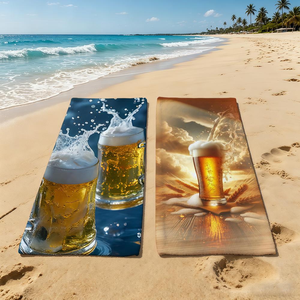 Anime Cooles Bierhandtuch Für Outdoor Camping Strandhandtuch Super Saugfähig Schnelltrocknend Sommerhandtuch