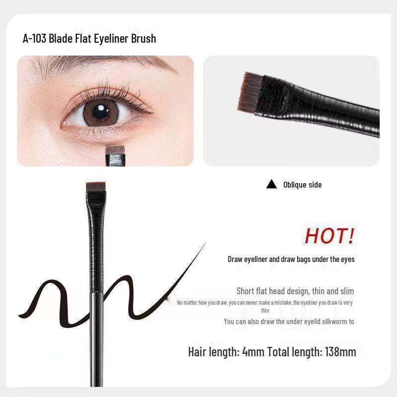 

Скошенная кисть в форме серпа для макияжа под глазами и бровей