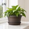 Non-slip Bulb Growing Pots Plant Pot with Saucer, 10 Inch 13 Wide Flowerpot Drainage Flower Saucer Holes, Indoor Outdoor Planter for Tulips