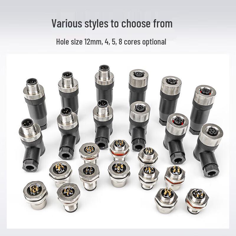 M12 Waterproof Aviation Sensor Cable Connector