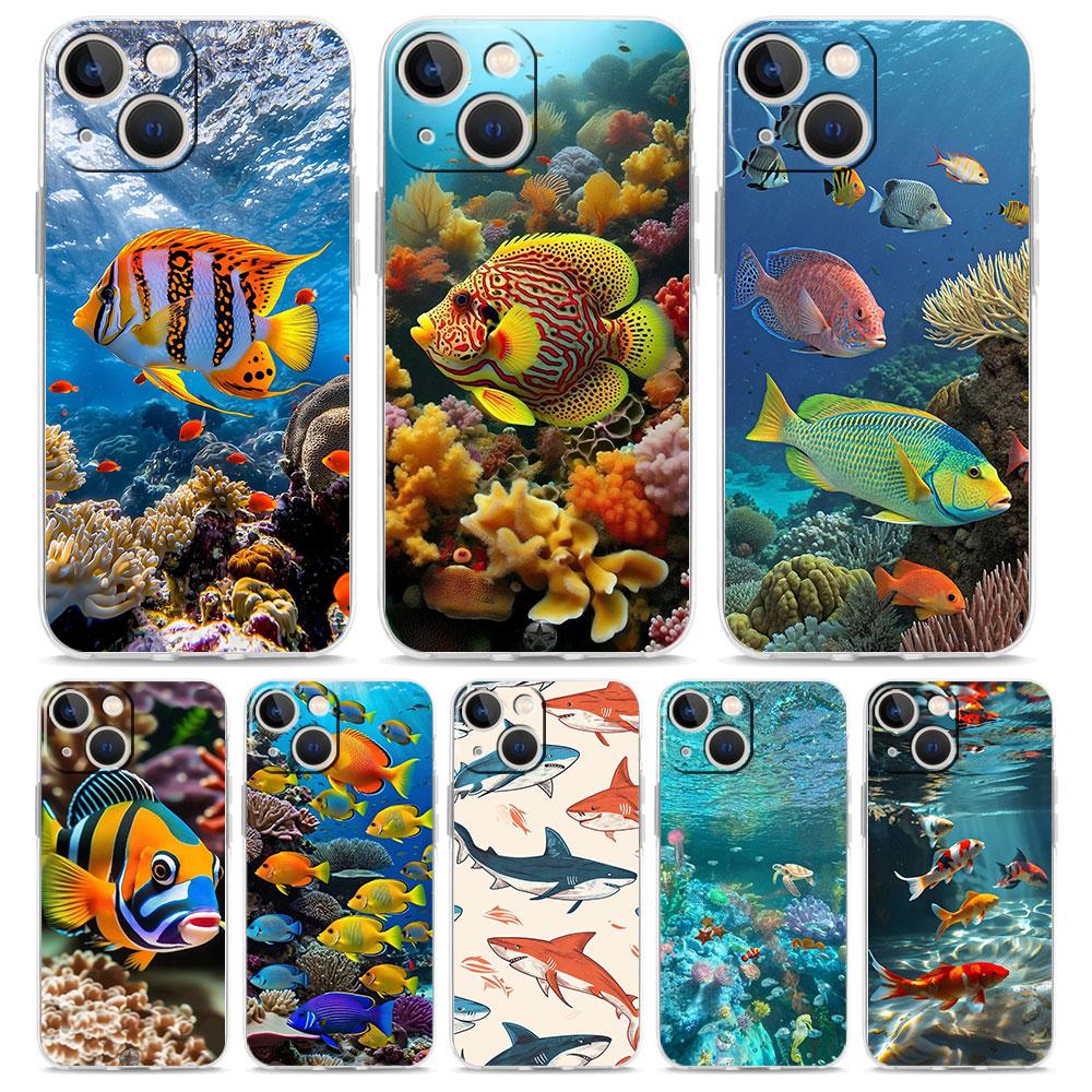 Handyhülle Für iPhone 17 Hüllen iPhone Air 16 15 12 13 14 Pro Max 7 8 Plus 16Pro iPhone11 Klare Hülle Cartoon Niedlicher Fisch