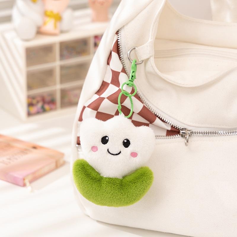 Cartoon Simulation Sprinkler Kettle and Flowers Tulips Lucky Grass Doll Plush Toys Schoolbag Pendant Keychain