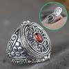 Cultural Gawu Box Ring with Inner Chamber Adjustable Open Finger Ring Unisex Accessory for Parties and Daily Wear
