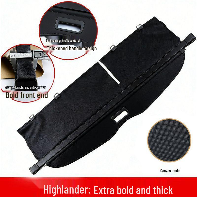 

Toyota Highlander Trunk Sunshade Partition in Beige - Tail Box Storage Rack Accessory 2007-2014 Highlander Electric Tailgate w/ Shade
