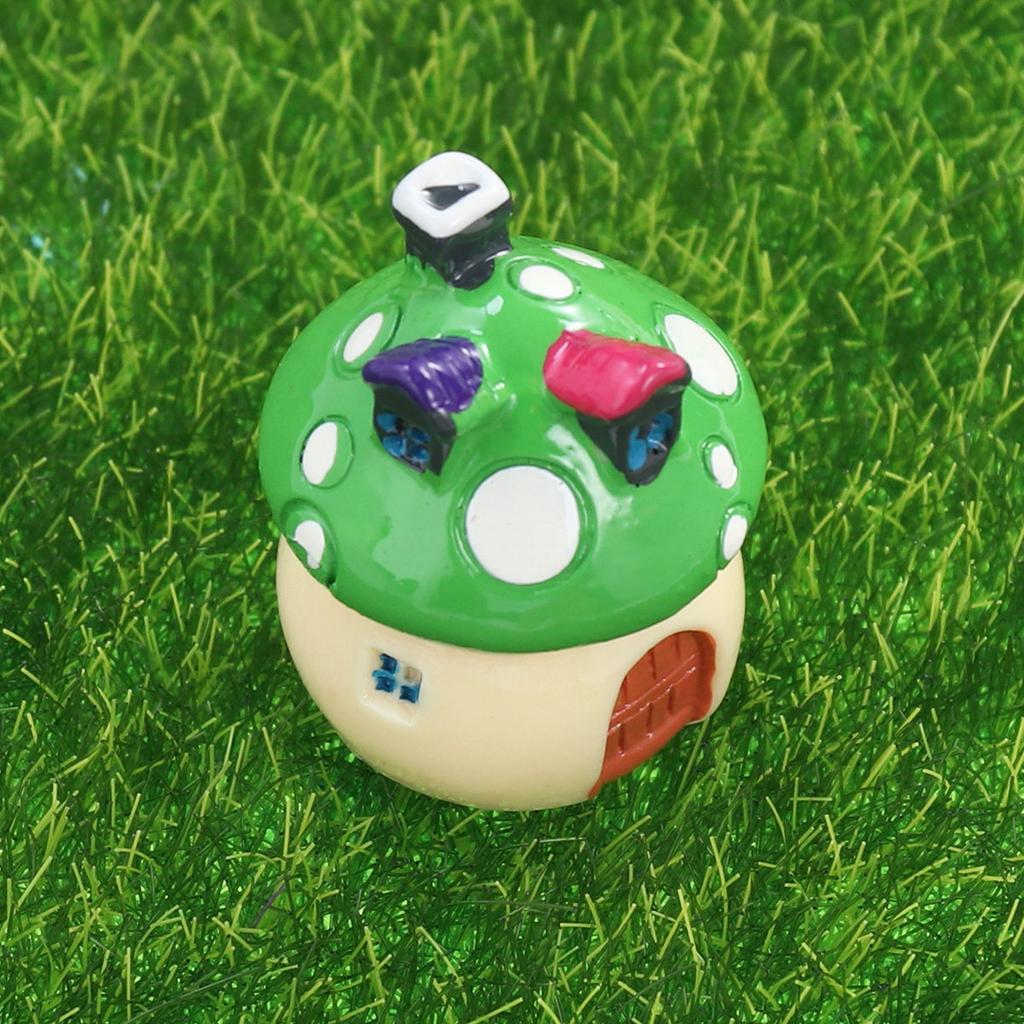 Mushroom Landscape Ornament Miniature Garden Decor Mini Shadowbox Scene DIY Moss Ornaments Accessories Green