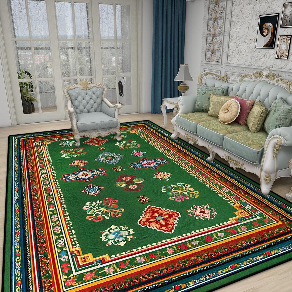 Retro Boho Luxurious Carpet for Living Room Bedroom Persian Decoration Home Large Area Rugs Non-slip Entrance Door Mat Washable