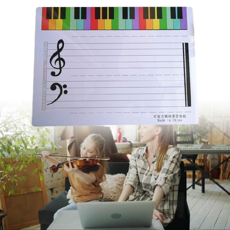 Professional Music Staff Learning Board Eraseable Music Notation Practice Board Safe PVC Materials For Educators uSE