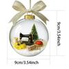 Sewing Machine Themed Transparent Ball Christmas Decor Ball Craft Decor Holiday Sewing Snow Globe Ornament for Xmas Decor
