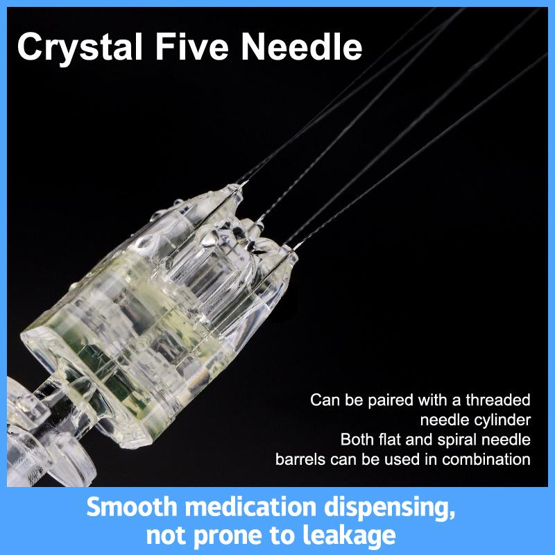 Ac cu lumină de apă făcut manual pentru mezoterapie cu mai multe ace Pistol injector cu mai multe ace 5 pini pentru ac de injecție cu acid hialuronic