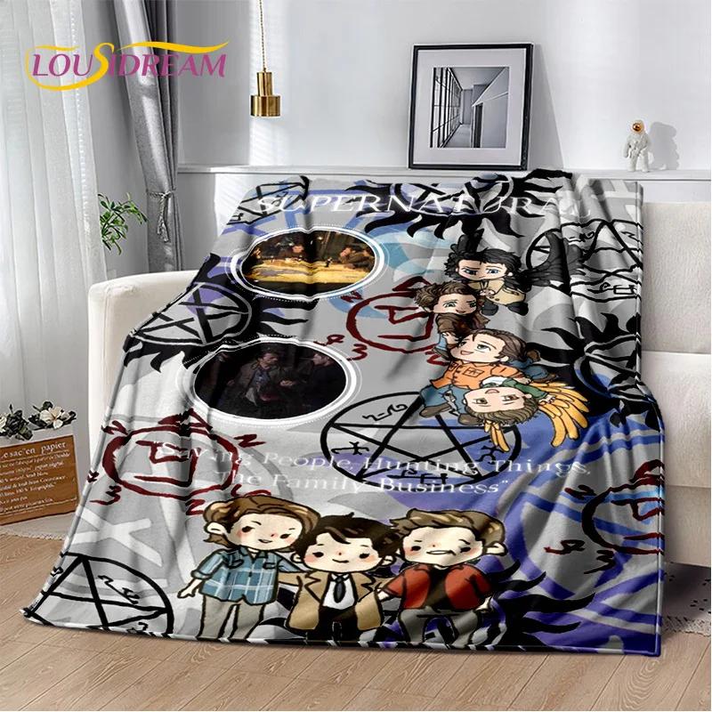 Supernatural Cartoon Soft Plush Flannel Throw Blanket for Living Room Bedroom Bed Sofa Picnic Cover Child Gift