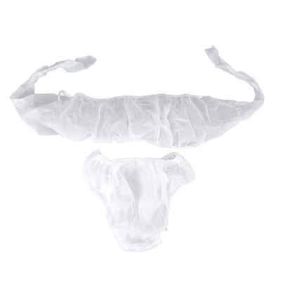 Einweg-BH-Unterwäsche für Damen, für unterwegs, tragbar, für den Schönheitssalon, weich, hygienisch, atmungsaktiv, BH-Höschen-Set