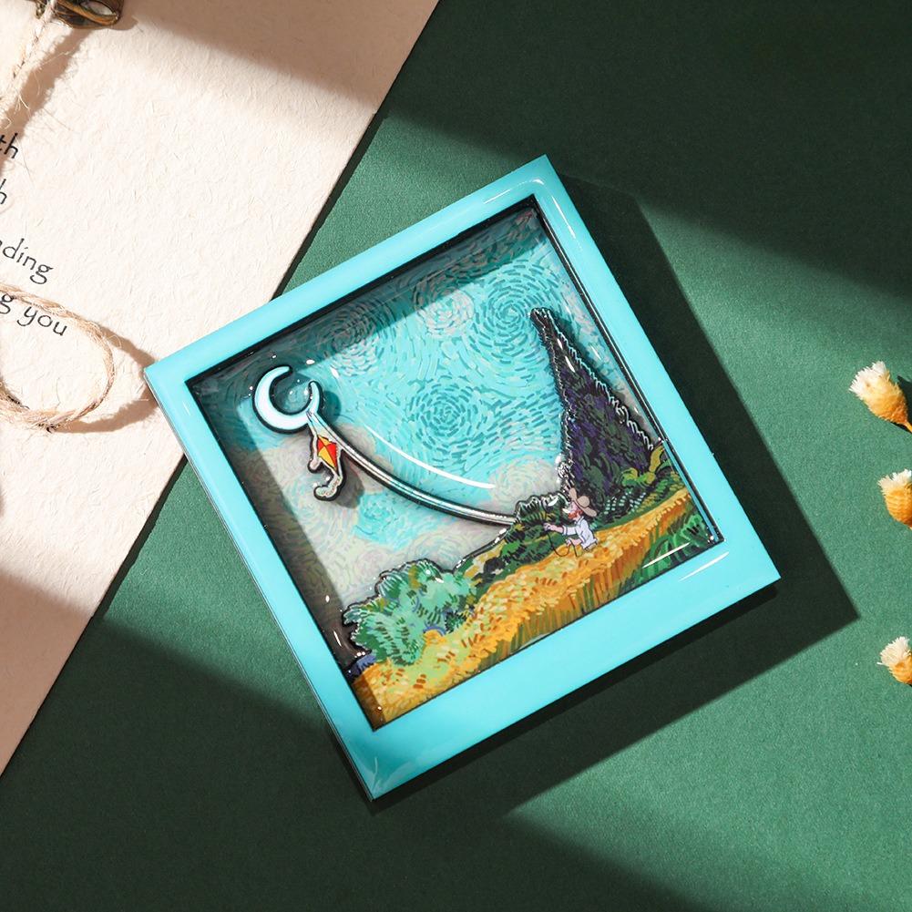 Ins Cute Cartoon Van Gogh Two-Dimensional Famous Painting Refrigerator Magnet Personalized Creative Magnet Refrigerator Decorati