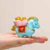 Creative Horse Figurine Cute New Year Mascot Fortune Zodiac Horse Resin Can Have Change Luck Lucky Bag Ingot Gift Giving