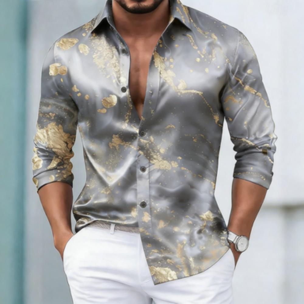 Men's Autumn Casual Fashion Long Sleeved Casual Collar Shirt Suitable t