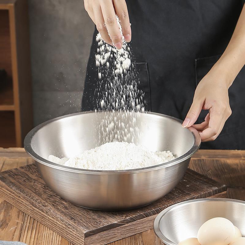 304 din oțel inoxidabil legume spălat lavoar ou făină amestecare boluri salată de fructe tacâmuri bucătărie supă bazin alimente recipient
