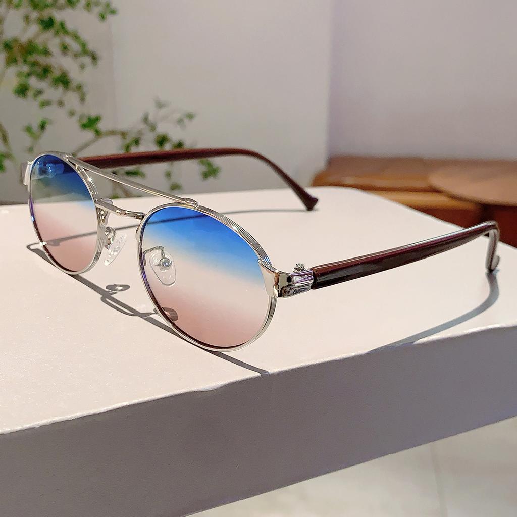 Ins Brand Oval Shades Fashion Candy Color Decor Ladies Sunglasses High Quality Pink Trends Sunglasses for Hiking Beach