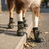 4PCS Adjustable Straps Knitted Dog Shoes Non-slip Elastic Dog Booties  Outdoor Hiking