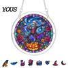 Halloween Party Decor Acrylic Puzzle Suncatcher, 7.87 Inch Sun Catcher Window Suncatcher Hanging Ornament, Ideal for Gifting and Home Festive