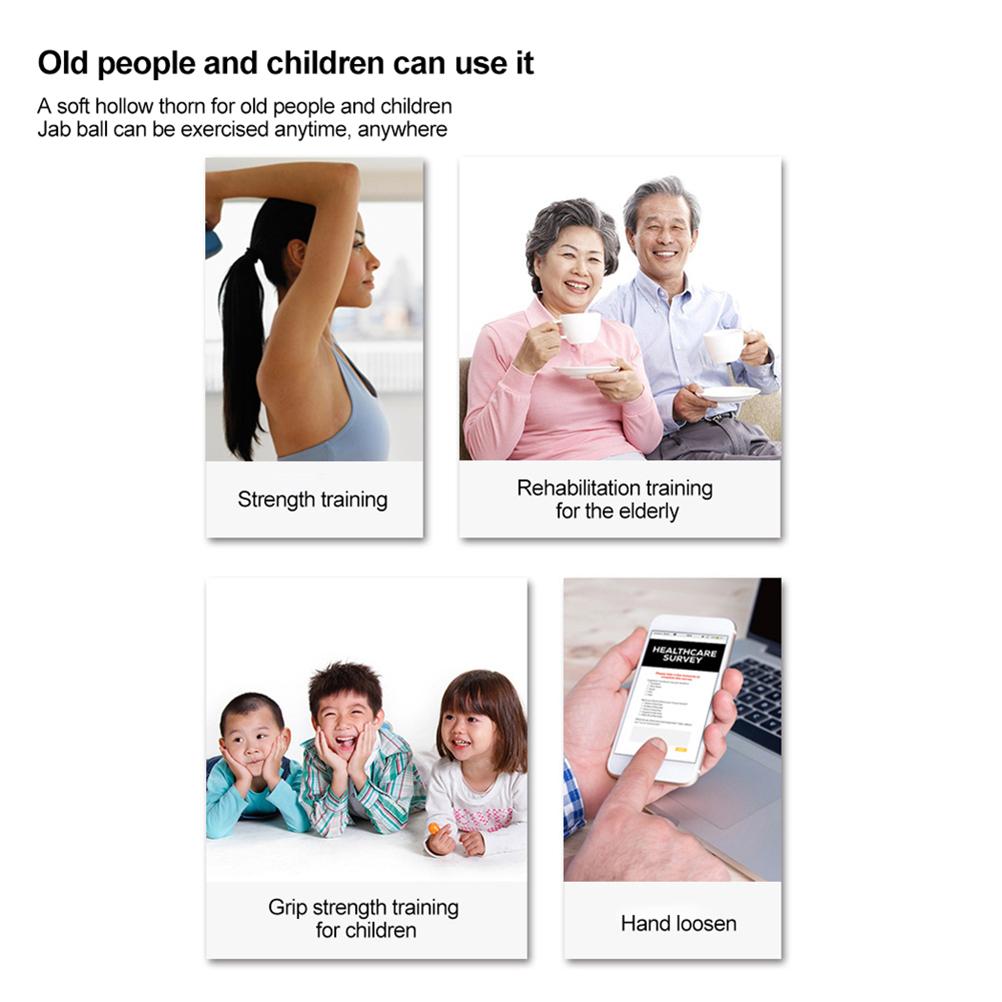 2Pcs Hand Balls for Exercise TPR Rugby Hedgehog Stress Relief Balls with Adjustable Wrist Strap for