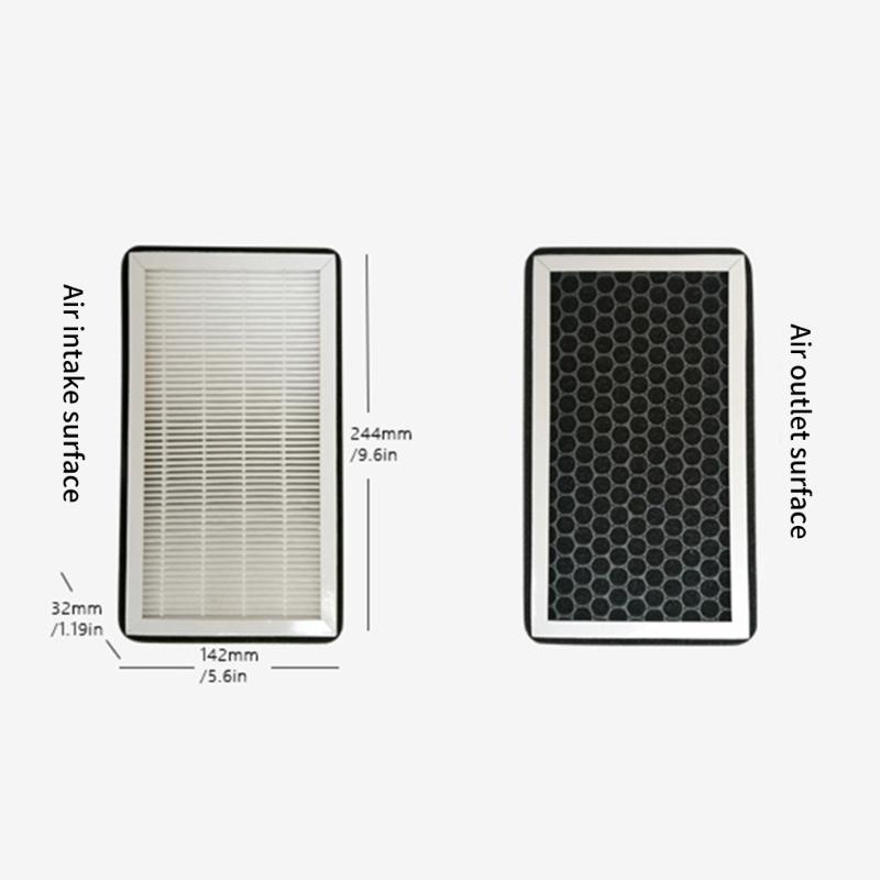 Advanced Cabin Air Purification Filters Efficiency Cabin Air Filter Set Air Cleaner Filter Pair for Electric Car 