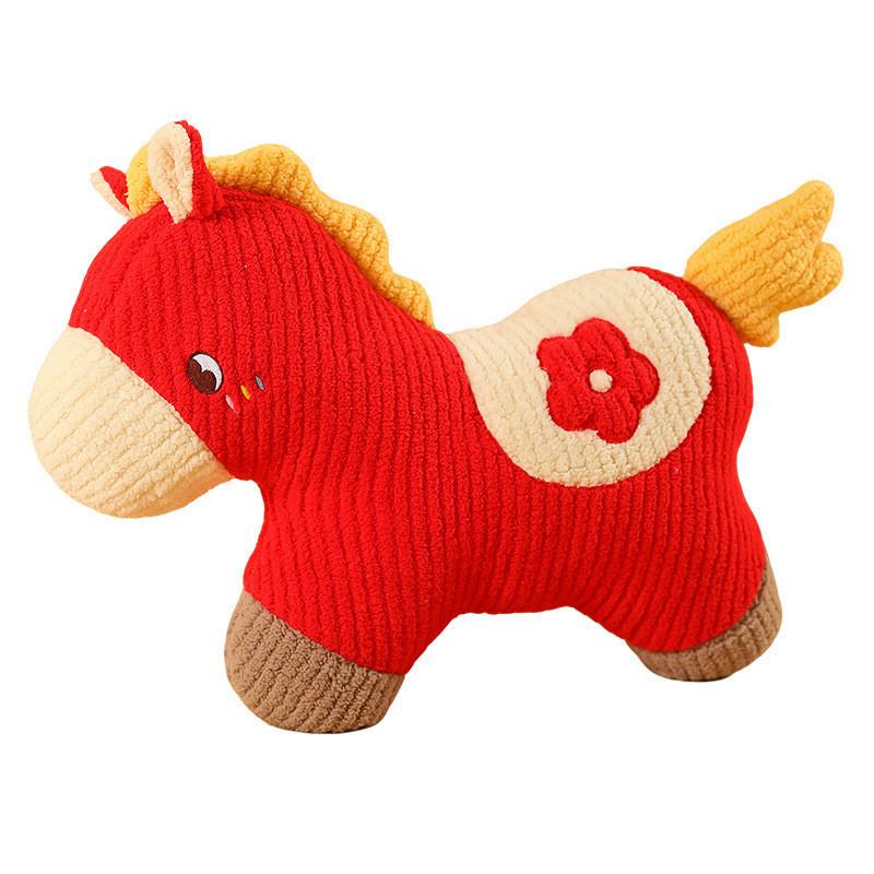 Style Fortune Horse Plush Toy With Soft Short Pile Fabric For Office Decor And Gift Giving